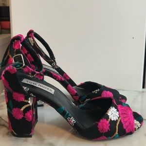 Steve Madden Embroidered Heels
